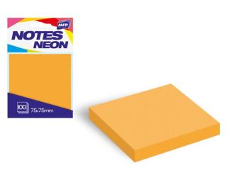 bloček samolepiaci 75x75mm 100 listov oranžový neón 7500890