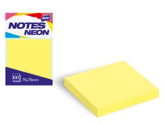bloček samolepiaci 75x75mm 100 listov žltý neón 7500889