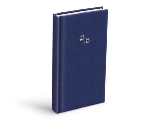 diár 2025 D802 PU blue 90x170mm denný 7781392