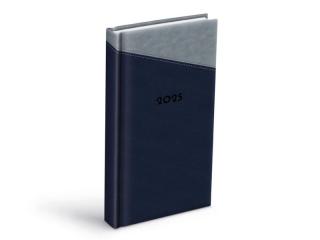 diár 2025 D802 PU grayblue 90x170mm denný 7781393