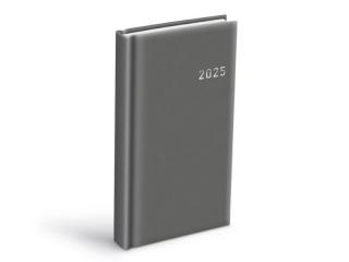 diár 2025 D802 PVC dark gray 90x170mm denný 7781389