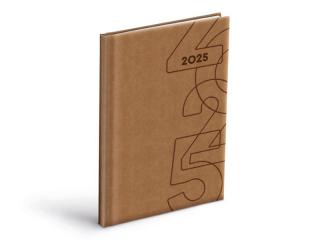 diár 2025 T805 PU light brown týždenný 7781376