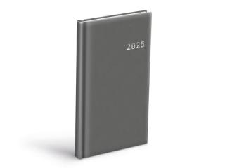 diár 2025 T806 PVC dark gray 90x170mm týždenný 7781405