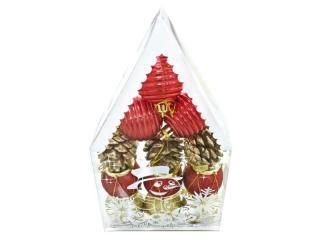gule vianočné set 5cm/12ks červené+zlaté 8886259