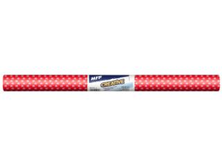 krepový papier rolka 50x200cm červený biele bodky 5811371