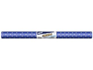 krepový papier rolka 50x200cm modrý biele hviezdy 5811370