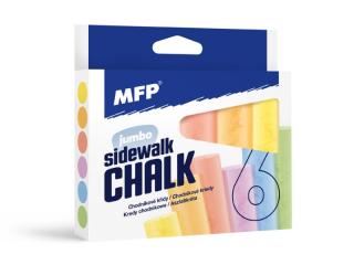 kriedy M chodníkové okrúhle  6ks mix farieb - krabička 6320134