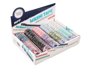 lepiaca papierová páska washi  15mm x 3m mix motívov 5750116