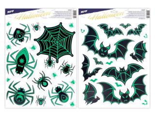 okenná fólia halloween svietiaca 30x42cm 3003 1042297
