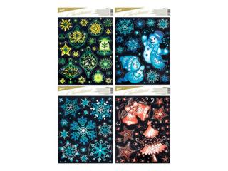 okenná fólia vianoce gliter VA026 30x42cm 671 8886448