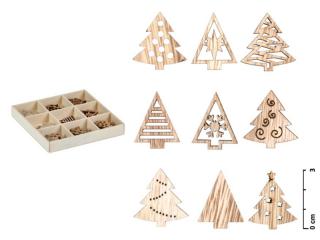 ozdoby drevené set 3cm/27ks ZC171151 8885701