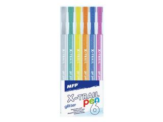 pero gelové 6ks set BS GLITTER 6001344
