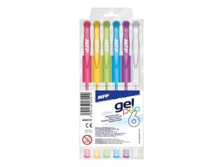 pero gelové 6ks set GG1038- 6 glitter 6000797
