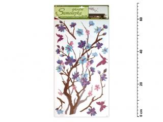 Samolepiaca dekorácia 10089 purpurovo- fialový konárik 69x32cm