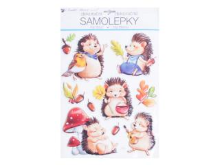 Samolepiaca dekorácia 15107 plastická 41 x 28 cm, ježci