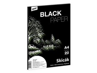 skicár A4/20 listov čierny 180g 7501471
