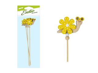 slimák zápich 3ks kvet žltý 28cm 2221596