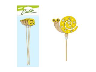 slimák zápich 3ks ulita žltá 28cm 2221597