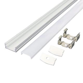 Solight hliníkový profil pre LED pásiky 1, 17x8mm, mliečny difúzor, 1m