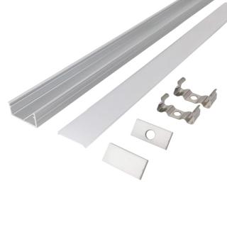 Solight hliníkový profil pre LED pásky 2, 18x9mm, mliečny difúzor, 1m