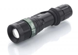 Solight LED kovové svietidlo, 150lm, 3W CREE LED, čierna, fokus, 3 x AAA