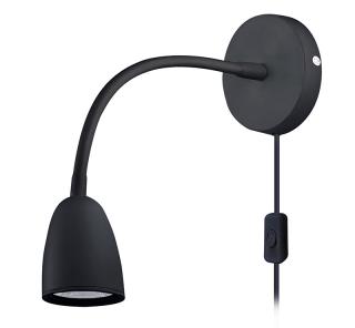 Solight LED nástenná lampička, stmievateľná, 4W, 280lm, 3000K, čierna