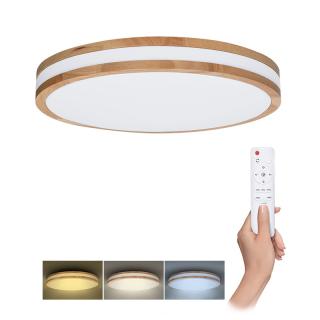 Solight LED osvetlenie s diaľkovým ovládačom Woody, 48W, 3360lm, 38cm, zmena chromatickosti, stmievateľné