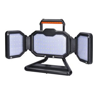 Solight LED reflektor, 30W, prenosný, nabijací, 3000lm, oranžovo-čierny