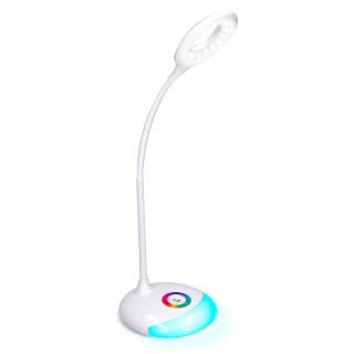 Solight LED stolná lampička nabíjacia, 5W, RGB podsvietenie, stmievateľná, USB napájanie