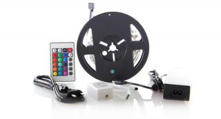 Solight LED svetelný pás, RGB, 3m, sada s 12V adaptérom a DO, 7,2W/m, IP20