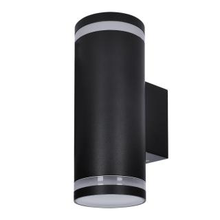 Solight LED vonkajšie nástenné osvetlenie Potenza, 2x GU10, čierna