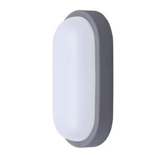 Solight LED vonkajšie osvetlenie oválne, 20W, 1500lm, 4000K, IP54, 26cm, sivá farba