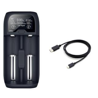 Solight nabíjačka batérií Li-Ion, LiFePO4, Ni-MH/CD, AA, AAA, 18650, 2000mA, 2 kanály, LCD displej