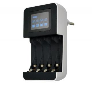 Solight nabíjačka s LCD displejom, AC 230V, 450mA, 4 kanály, AA/AAA, riadená mikroprocesorom