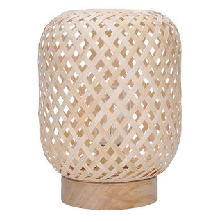 Solight ratanová LED lampáš s LED žiarovkou, teplá biela, 2x AAA, 19cm