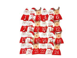 štipec drevený adventný kalendár figurky CJ-19S31A 8885976
