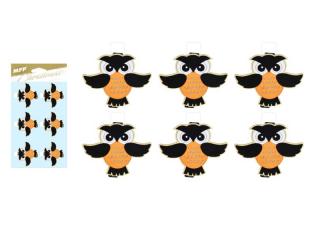 štipec drevený halloween sova  6ks/4,8cm XC20181011 8885858