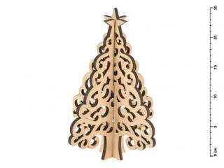 stromček drevo skladací prírodný 25 cm 8885548