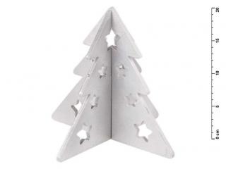stromček drevo skladací strieborný s glitrom 20cm 8885547