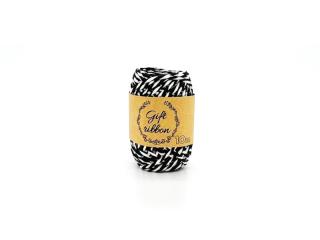 stuha viazacia papier double 10m/2mm bielo-čierna 5660274