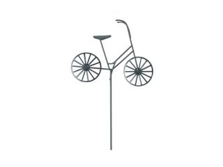 zápich koleso kov čierne 37cm 2221623