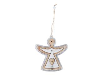 záves Anjel drevený 12,5cm 3D 8885797