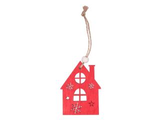 záves drevenica 7,5cm/2ks červený 8886389