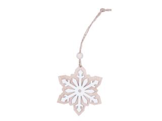 záves drevený vločka 7cm/2ks c 8886388