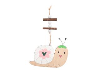 záves drevo slimák 10cm natur otvorené oči 2221734