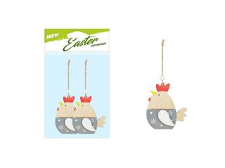 záves Sliepočka 2ks/9cm šedé drevo 2221613