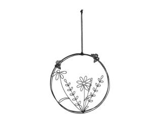 záves venček kytka kov 17cm 2221645
