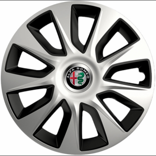 PUKLICE PRE ALFA ROMEO 17" STRATOS silver/black 4ks