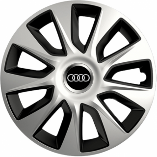 PUKLICE PRE AUDI 17" STRATOS silver/black 4ks