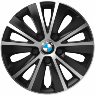 PUKLICE PRE BMW 15" RAPIDE silver/black 4ks